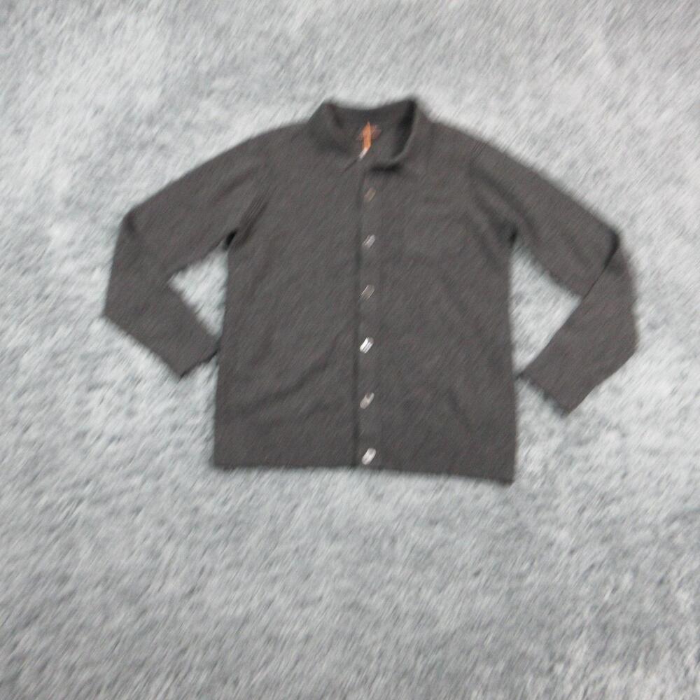 Quince Cardigan Womens S Black Collared 100% Mongolian Cashmere Lightweight NWT
